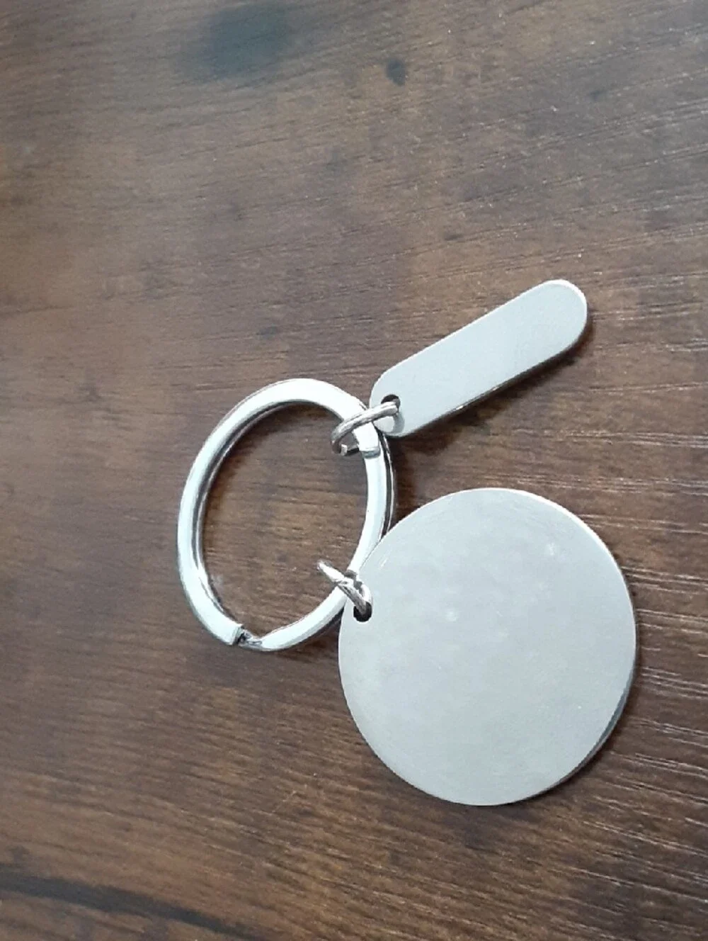 Silver Tone Inspirational Engraved Keychain